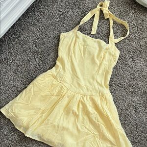 Yellow Hollister Halter Dress
